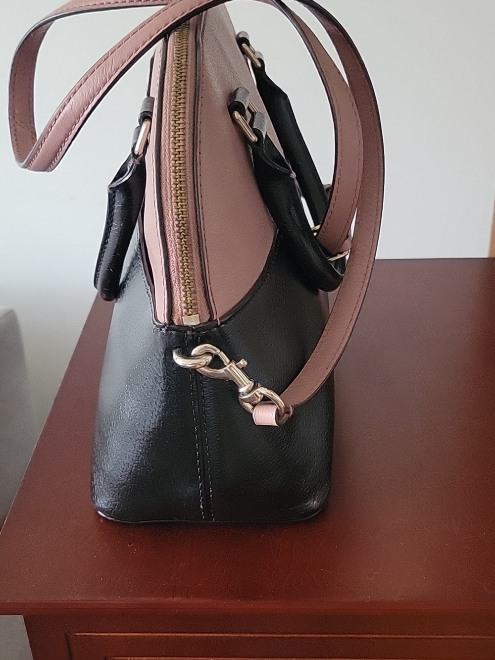 Kate Spade Grove Street Carli Satchel/Crossbody, Black/Pink - Picture 3 of 16